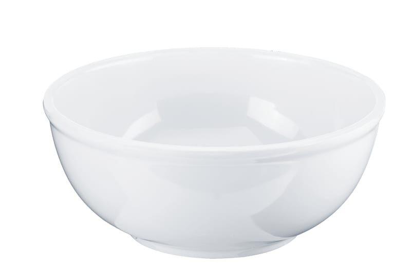 Cal-Mil 3467-5-15W Enamelware 18 oz. White Round Melamine Bowl