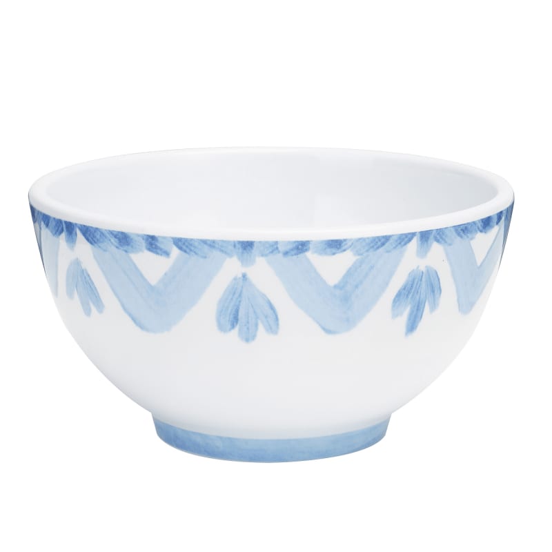 Cal-Mil 22354-5-104 Costa 14 oz. Blue and White  Round Melamine Bowl