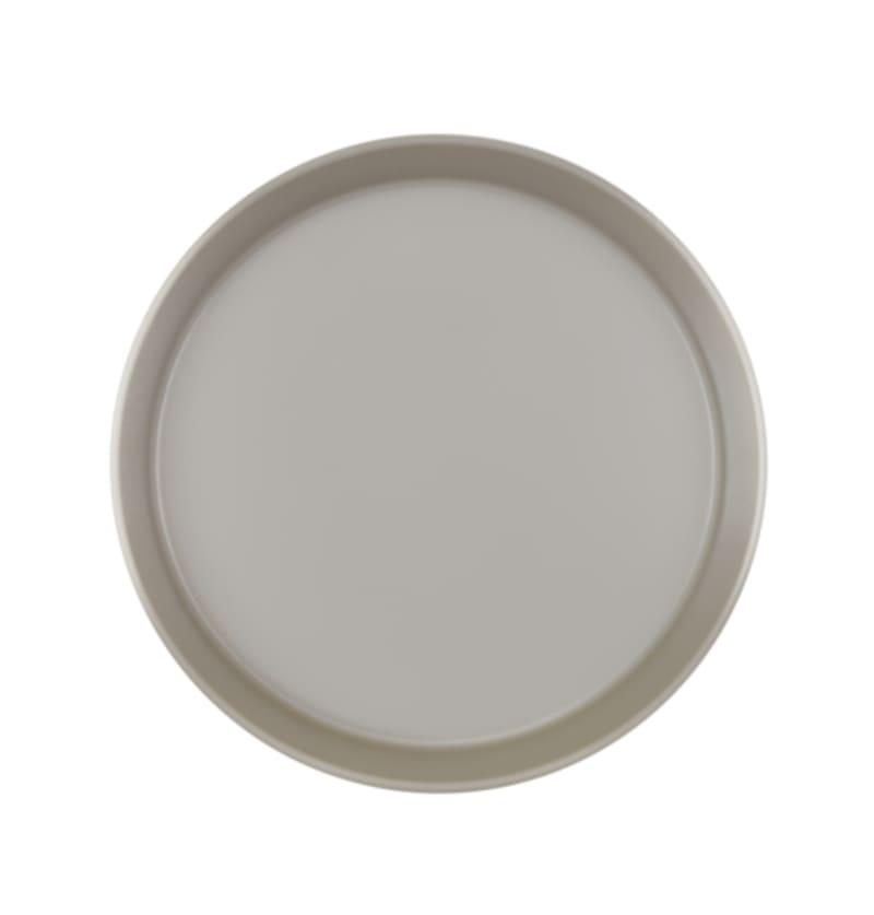 Cal-Mil 22013-10-102 Hudson 72 oz. Ash Raise Rim Round Melamine Bowl