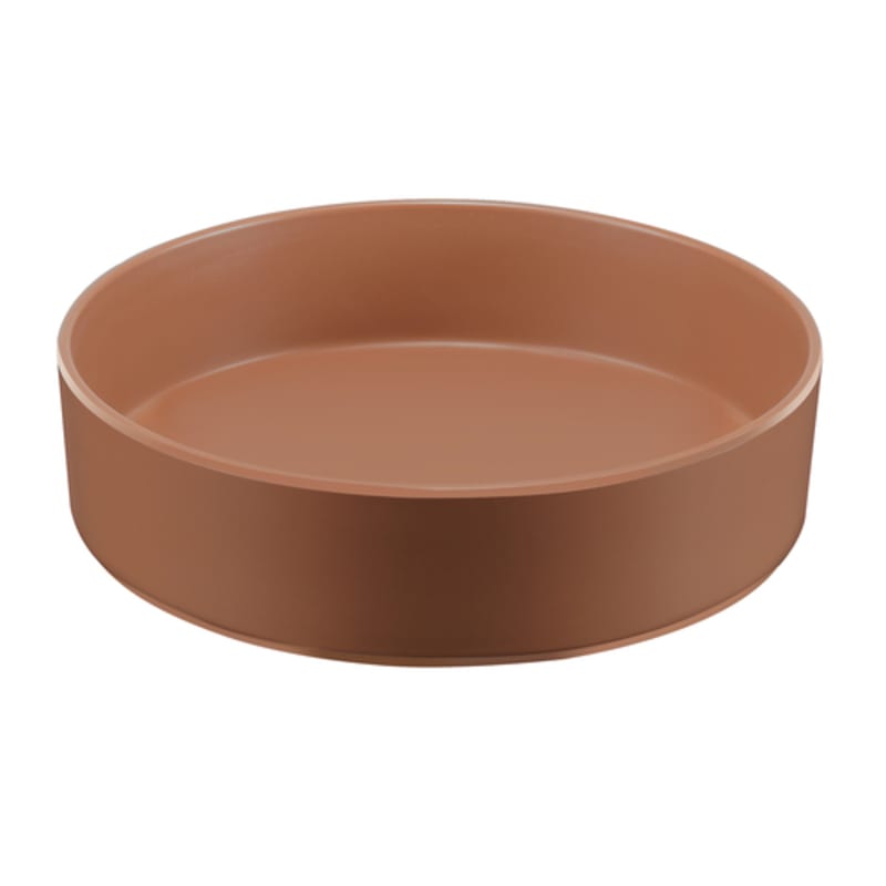 Cal-Mil 22013-10-109 Hudson 72 oz. Terra Cotta Raise Rim Round Melamine Bowl
