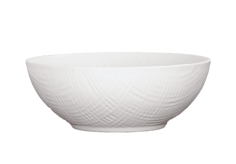 Cal-Mil 22329-11-15 Sedona 125 oz. Textured White  Round Melamine Bowl
