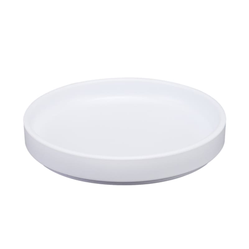 Cal-Mil 22026-8-15 Hudson 8 1/4" White Low Rim Round Melamine Plate