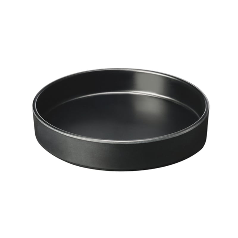 Cal-Mil 22017-8-13 Hudson 8" Black Raise Rim Round Melamine Plate
