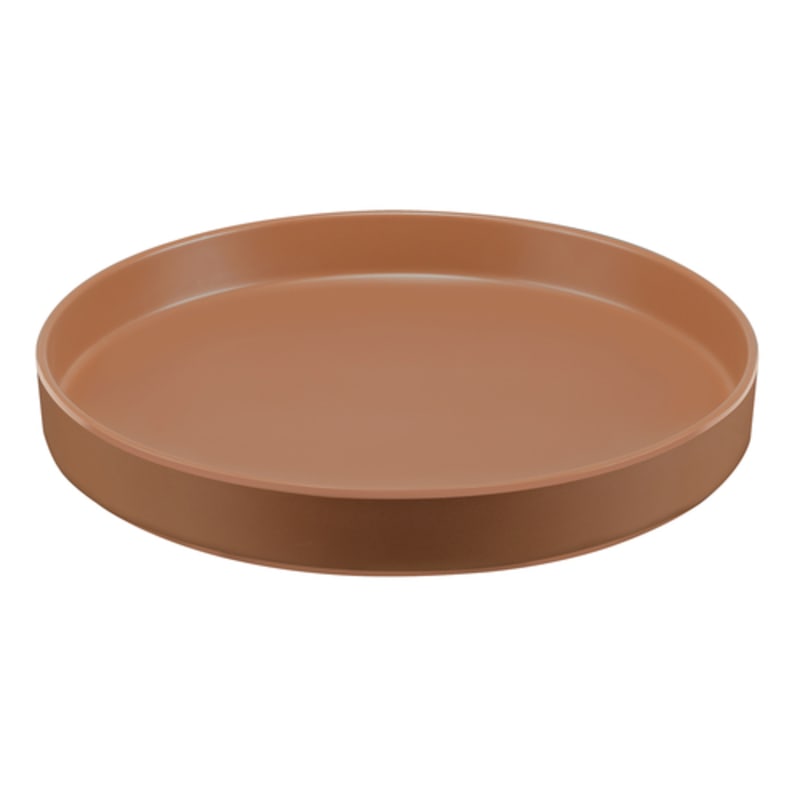 Cal-Mil 22017-12-109 Hudson 12" Terra Cotta Raise Rim Round Melamine Plate