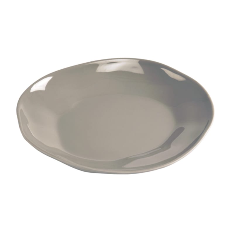 Cal-Mil 22304-7-102 Marin 6 1/2" Light Ash Grey Oval Melamine Plate