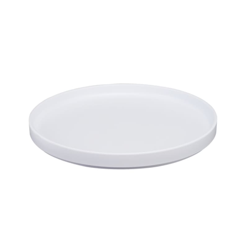 Cal-Mil 22026-10-15 Hudson 10 1/2" White Low Rim Round Melamine Plate