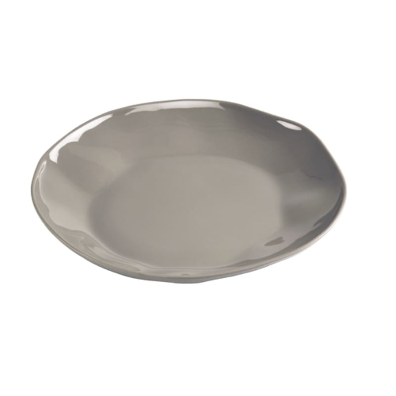 Cal-Mil 22304-10-102 Marin 8 3/4" Light Grey Oval Melamine Plate