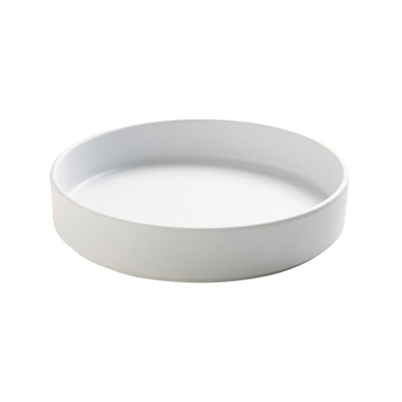 Cal-Mil 22017-8-15 Hudson 8" White Raise Rim Round Melamine Plate