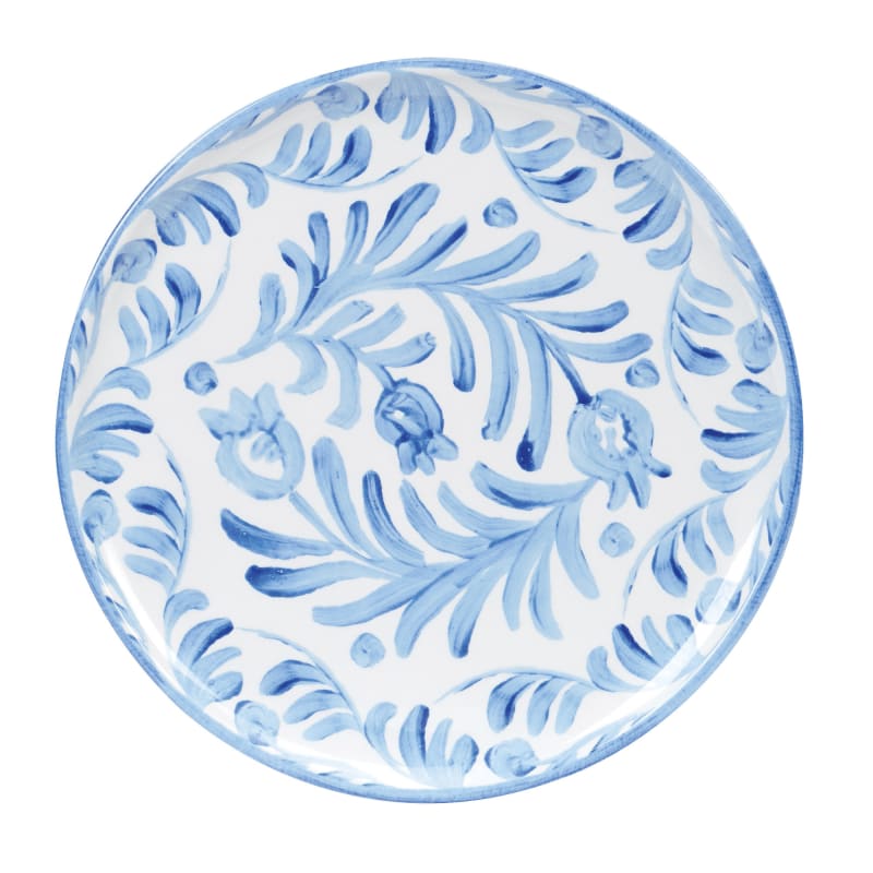 Cal-Mil 22351-10-104 Costa 10 3/4" Blue and White  Round Melamine Plate