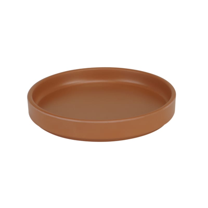 Cal-Mil 22026-8-109 Hudson 8 1/4" Terra Cotta Low Rim Round Melamine Plate