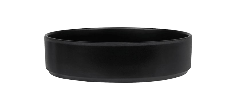 Cal-Mil 22026-2-13 Hudson 2 oz. Black Straight Sided Round Melamine Ramekin,