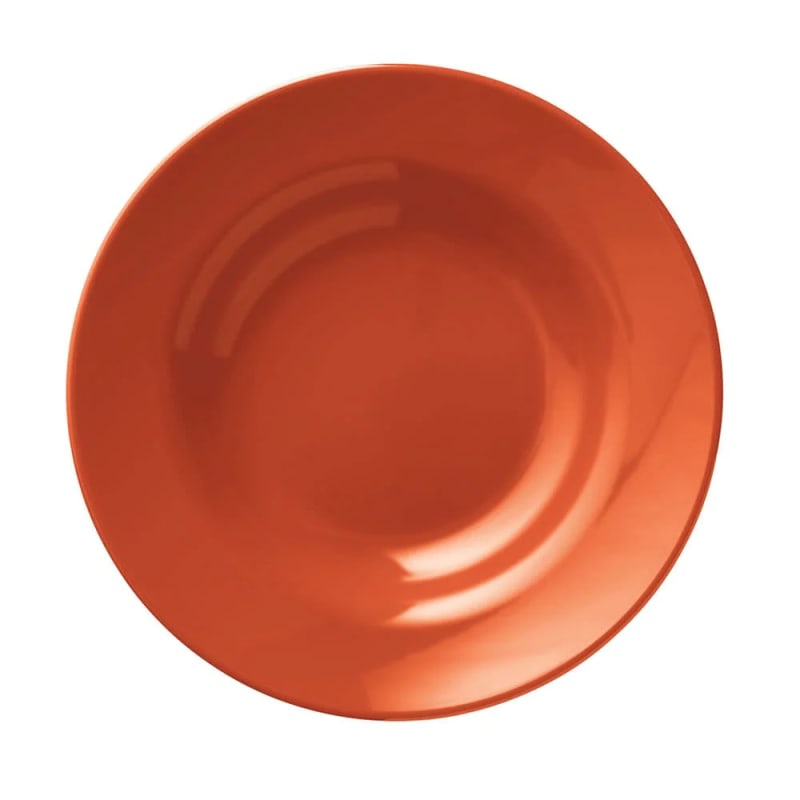 Libbey 906045377 Cantina 21 oz. Cayenne Uncarved Melamine Pasta Bowl - 12/Case
