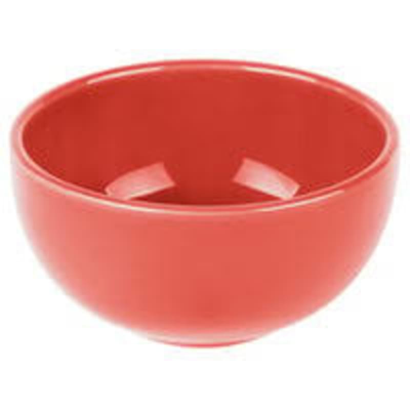 Libbey 903045002 Cantina 5 oz. Cayenne Uncarved Porcelain Salsa Bowl - 12/Case