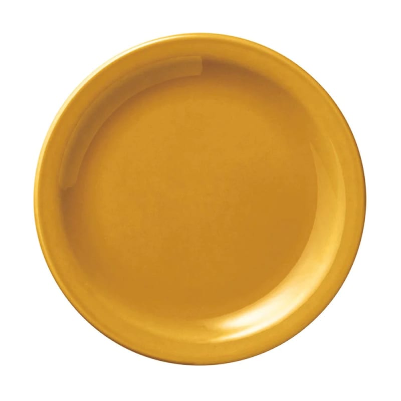Libbey 903044910 Cantina 9" Saffron Uncarved Porcelain Plate - 12/Case
