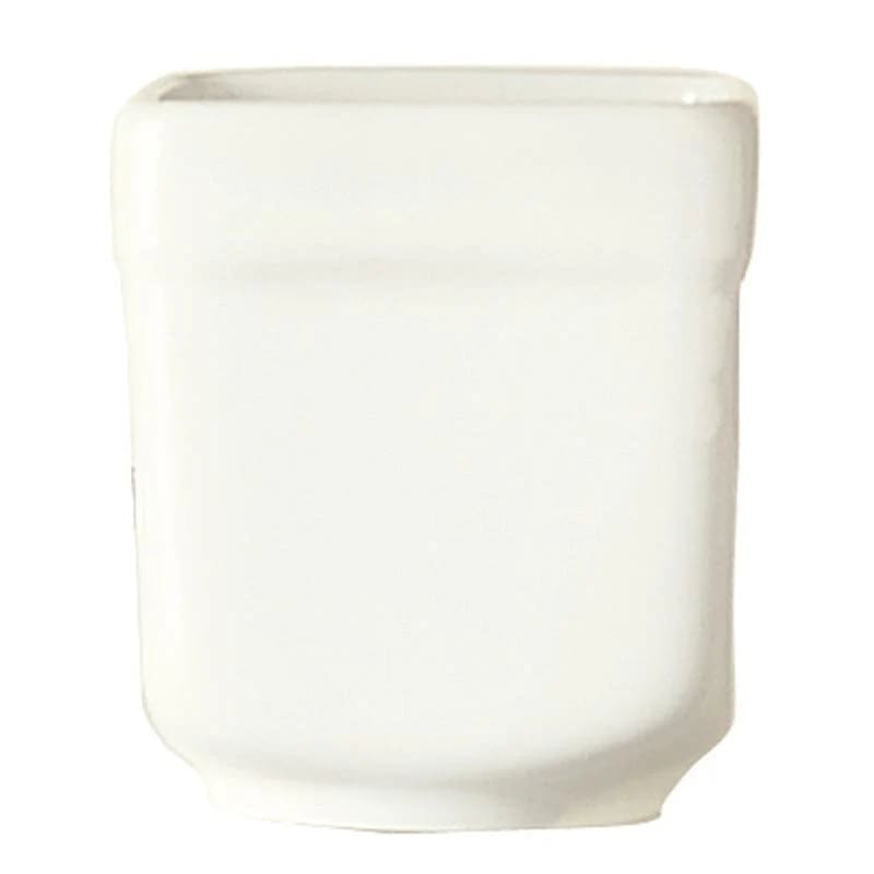 Libbey SL52 Slate 2.5 oz. Ultra Bright White Square Porcelain Sampler Cube - 36/Case