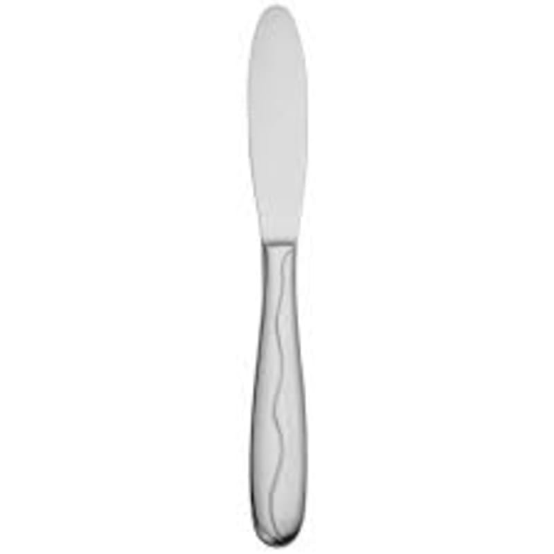 Libbey 973 7922 Cantina 8 7/8" 18/0 Stainless Steel Heavy Weight Fluted Solid Handle Utility / Dessert Knife - 36/Case