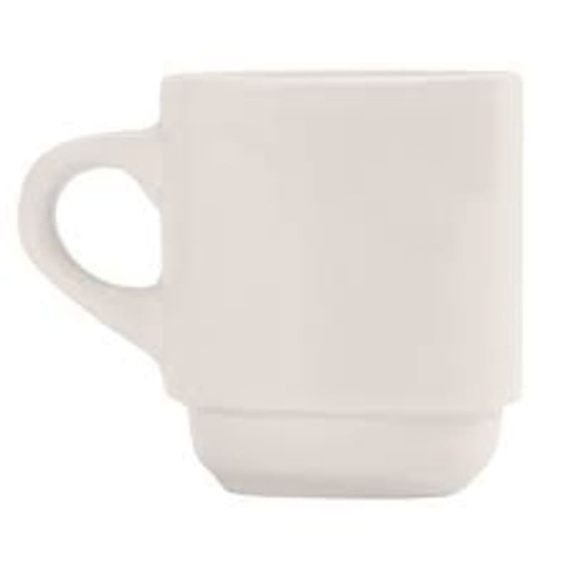 Libbey 840145006 3 1/2 oz Tall Espresso Cup - Rolled Edge, Porcelain, Bright White, Porcelana