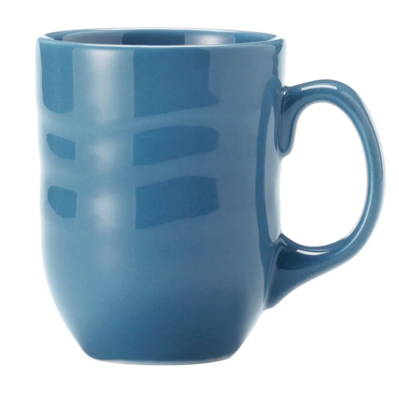 Libbey 903032004 Cantina 11 oz. Blueberry Carved Porcelain Mug - 12/Case