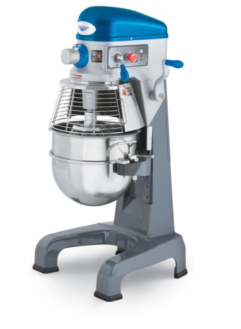 Vollrath 40758 30 Qt. Planetary Floor Mixer with Guard & Standard Accessories - 120V, 1 hp