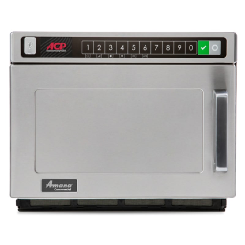 ACP HDC18SD2 Amana Commercial Heavy-Duty Microwave Oven with Touchpad Controls and Solid Door, 1800W, 208/240V