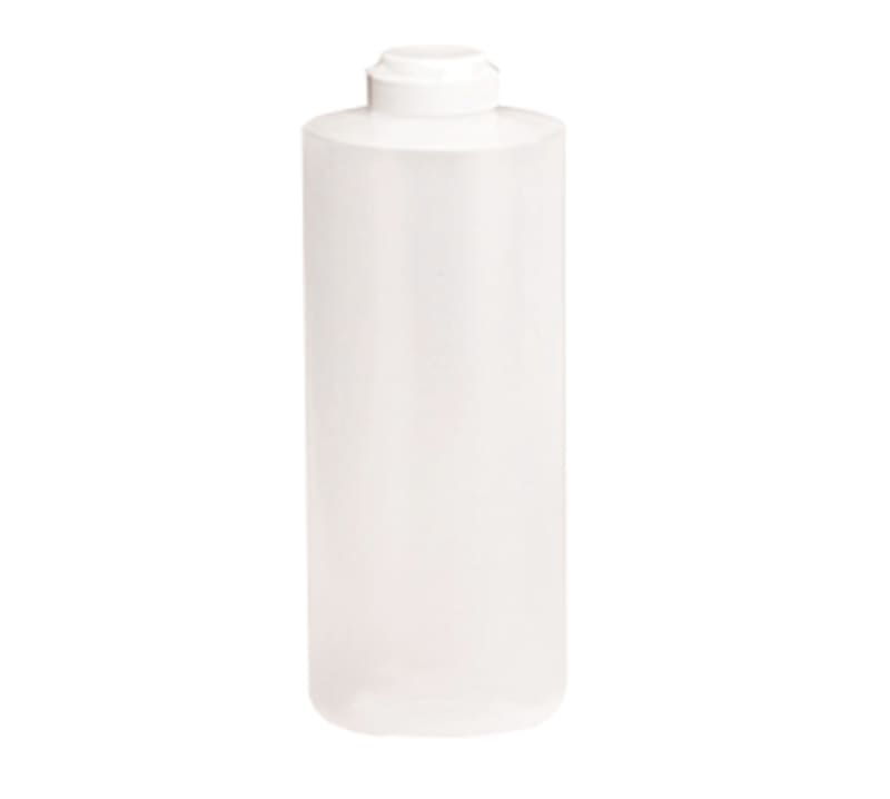 TableCraft 2132C Squeeze Bottle Clear Polyethylene 1.5" Hinge Top 32 Oz