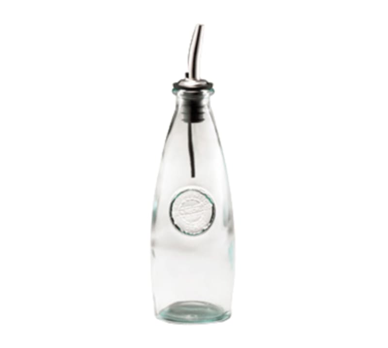TableCraft 6619 Oil & Vinegar Bottles Glass (Green Tinted Glass) 12 Oz