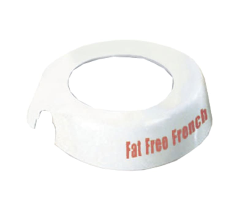TableCraft CM17 Option Collar Fat Free French White/Maroon Plastic Fits Option Dispensers 3.62" x 3.38" x 0.94"