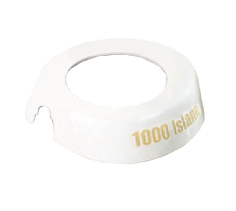 TableCraft CB8 Option Collar 1000 Island White/Beige Plastic Fits Option Dispensers 3.62" x 3.38" x 0.94"