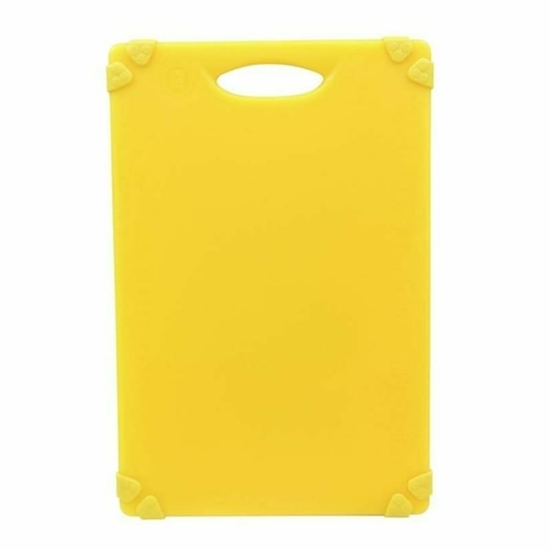 TableCraft CBG1218AYL Cash & Carry Grippy Cutting Board Yellow Polypropylene 18" x 12" x 0.62"