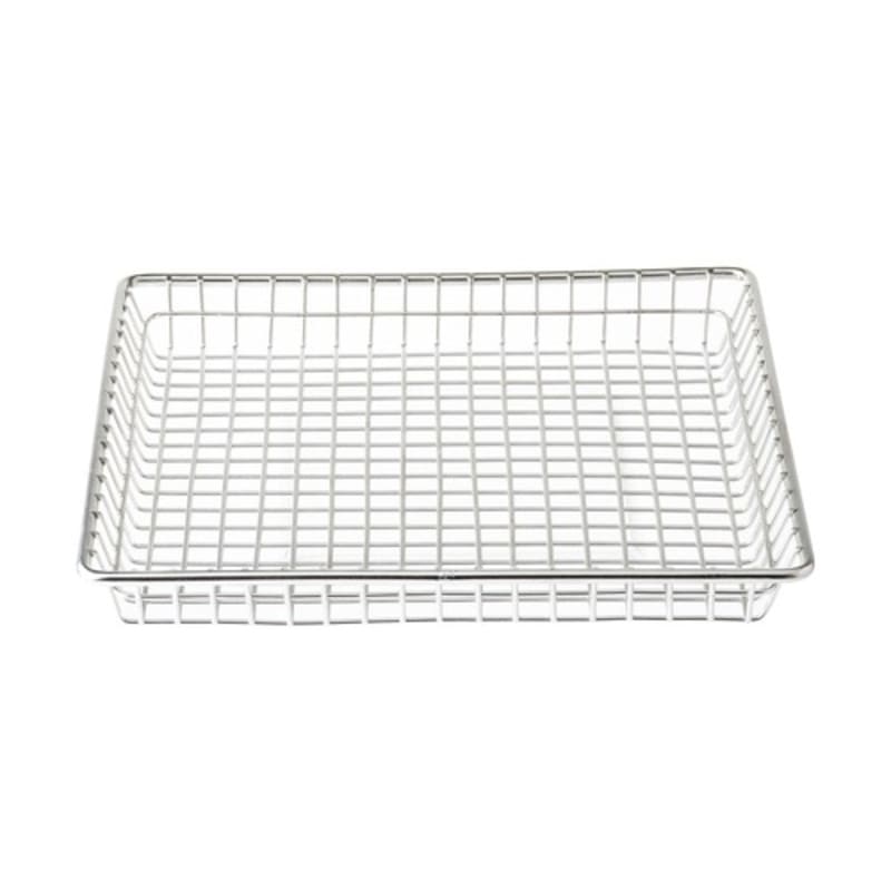 TableCraft 10522 Square Wire Serving Basket Stainless Steel 9.38" x 9.38" x 1.12"