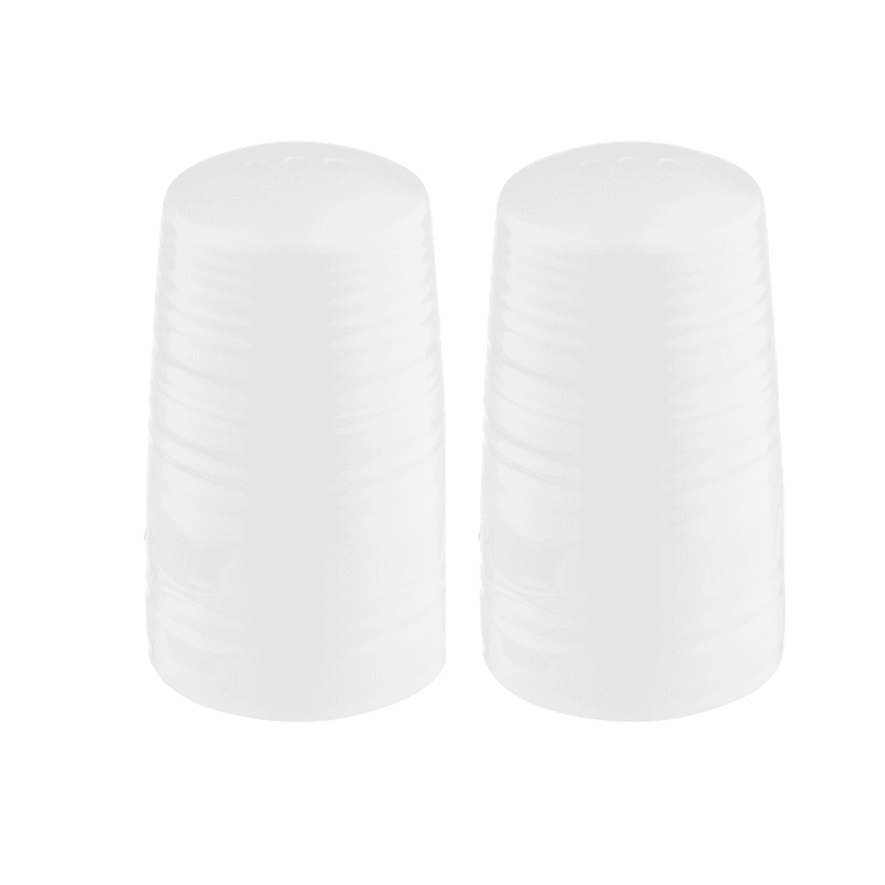 TableCraft 10413 Pulito Collection Salt & Pepper Shakers White Melamine  1.25 Oz