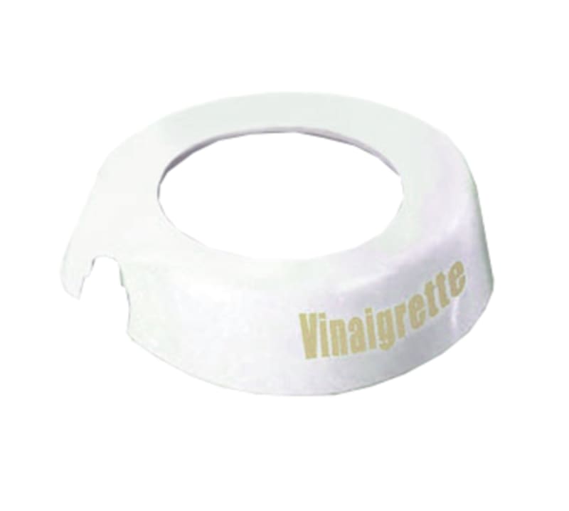 TableCraft CB9 Option Collar Vinaigrette White/Beige Plastic Fits Option Dispensers 3.62" x 3.38" x 0.94"