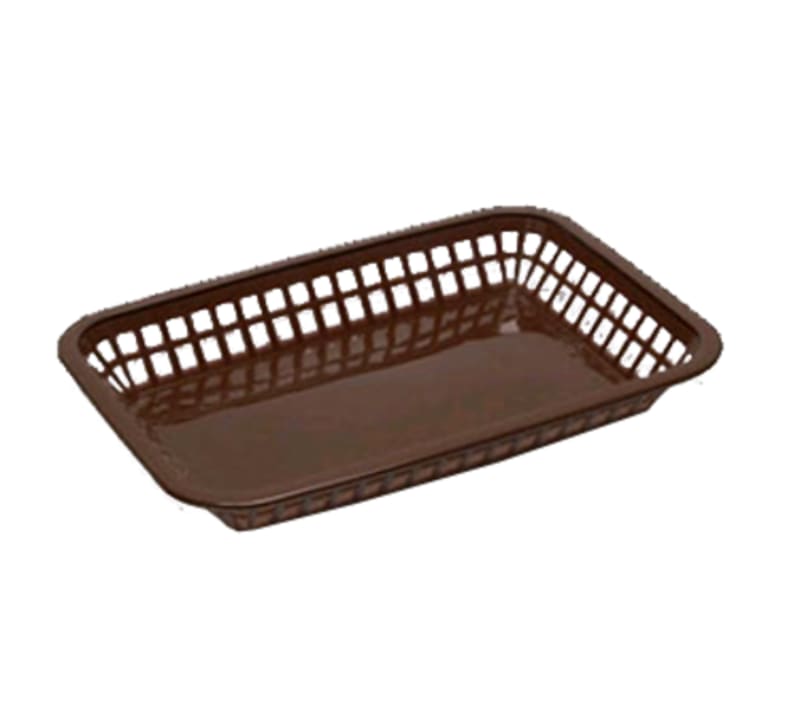 TableCraft 1077BR Rectangular Grande Basket Brown Polypropylene 10.75" x 7.75" x 1.50"