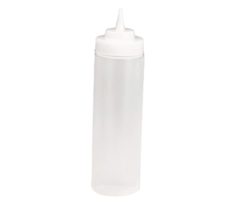TableCraft 11253C Widemouth Squeeze Bottle Clear Polyethylene  12 Oz