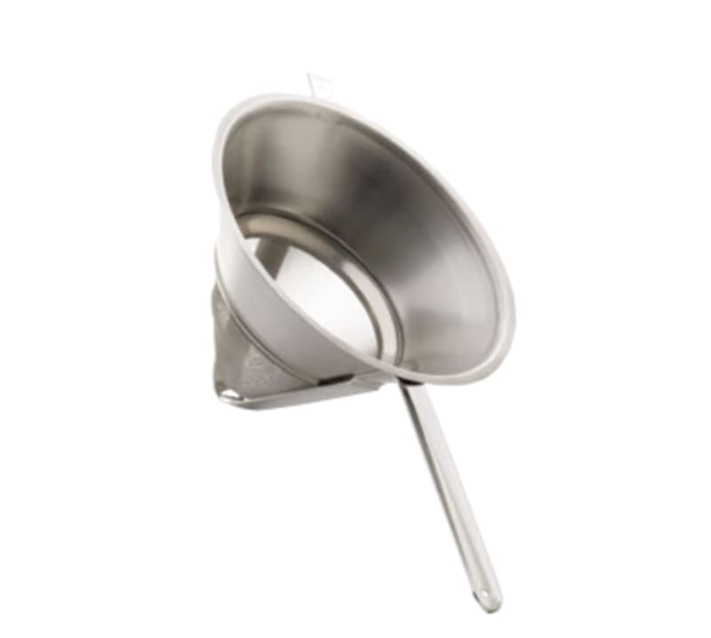TableCraft 349 Round Bouillon Strainer - Quarts Stainless Steel 2.5 Qt