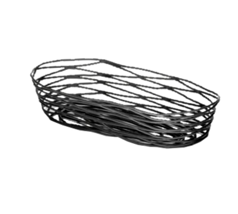 TableCraft BK11709 Artisan Collection Oblong Basket Black Powder Coated 8.88" x 4" x 2"