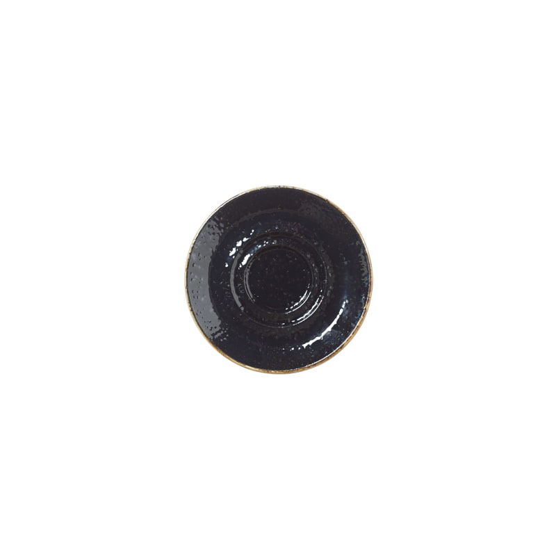 Steelite 12090165 Steelite Performance Craft Licorice Double Well Saucer D 4.63" H 0.63" 12/Case