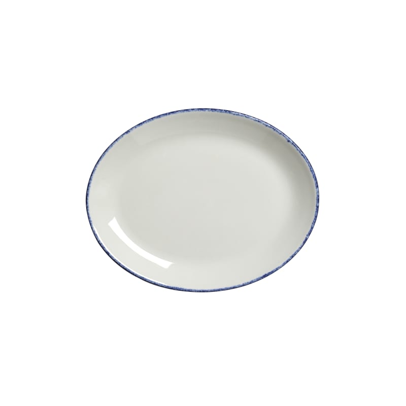 Steelite Performance Dapple Blue Oval Coupe Platter L 8.0" W 6.375" H 0.75" 24/Case