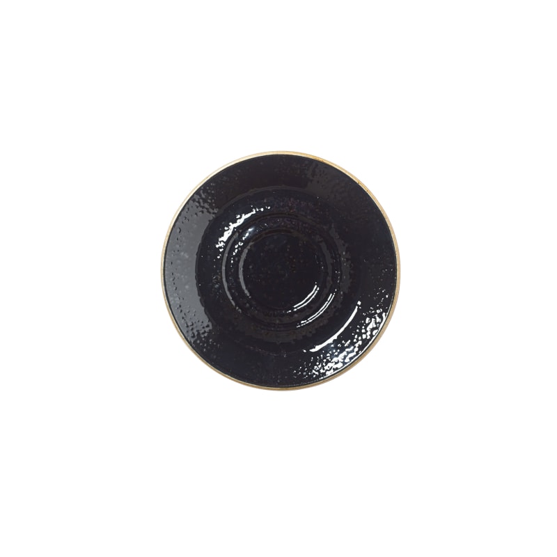 Steelite 12090158 Steelite Performance Craft Licorice Double Well Saucer D 5.75" H 0.75" 36/Case