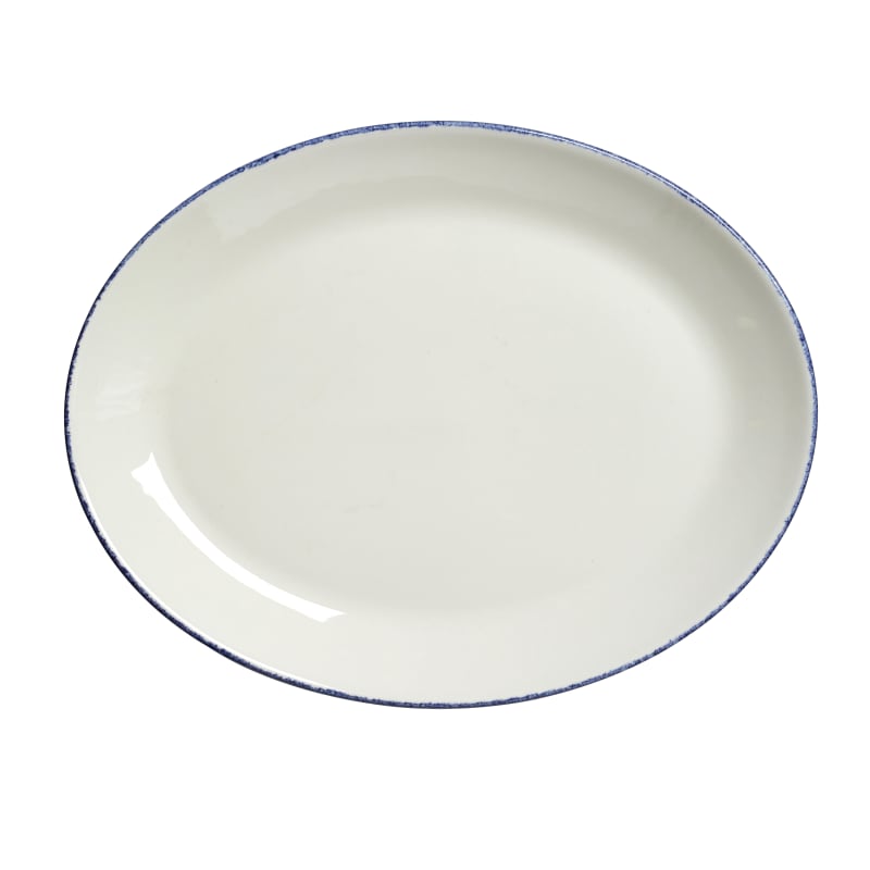 Steelite Performance Dapple Blue Oval Coupe Platter L 12.0" W 9.375" H 1.13" 12/Case