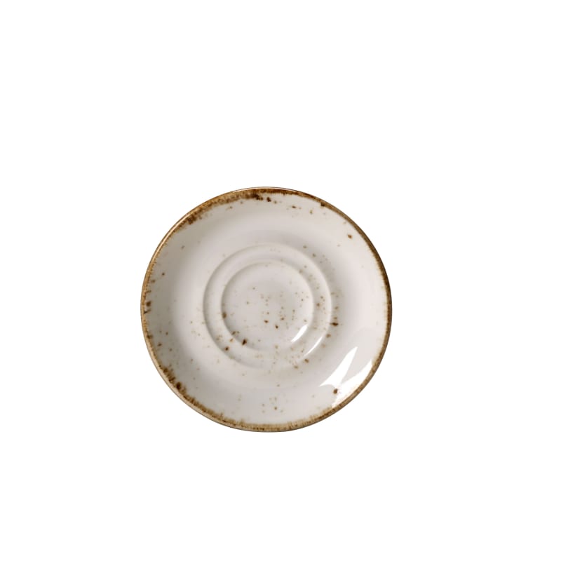 Steelite 11550165 Steelite Performance Craft White Double Well Saucer D 4.63" H 0.63" 36/Case