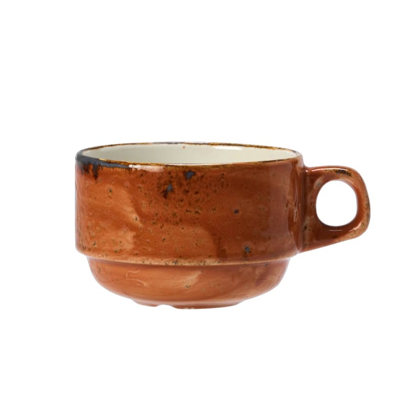 Steelite 11330188 Steelite Performance Craft Terracotta Slimline Stacking Cup L 5.0" W 3.75" H 2.5" (10.0 oz) 36/Case