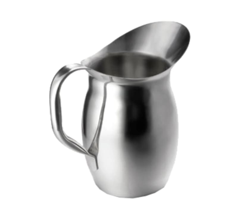 TableCraft 202 Bell Pitcher - Quarts Stainless Steel  2 Qt