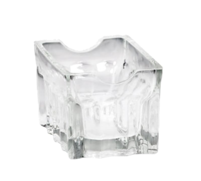 TableCraft H121 Cash & Carry Fluted Sugar Packet Holder Glass 3.50" x 2.50" x 2.12"