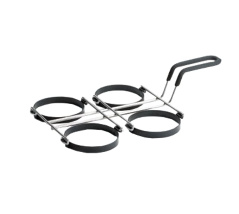 TableCraft 1240 4 Egg Ring Black Non-Stick Coating 9.62" x 15.50" x 3.75"