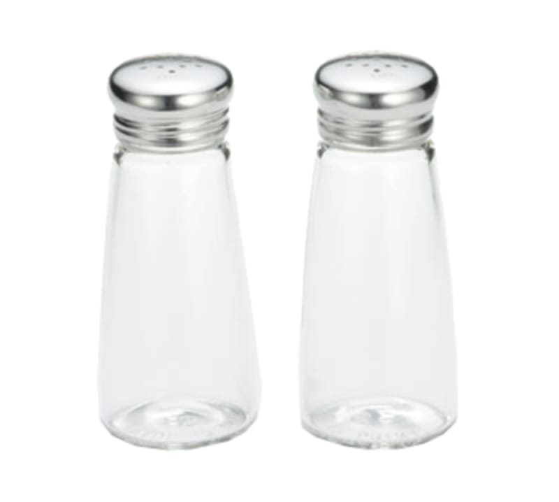 TableCraft 132S&P-2 Round Salt & Pepper Shakers Glass 3 Oz