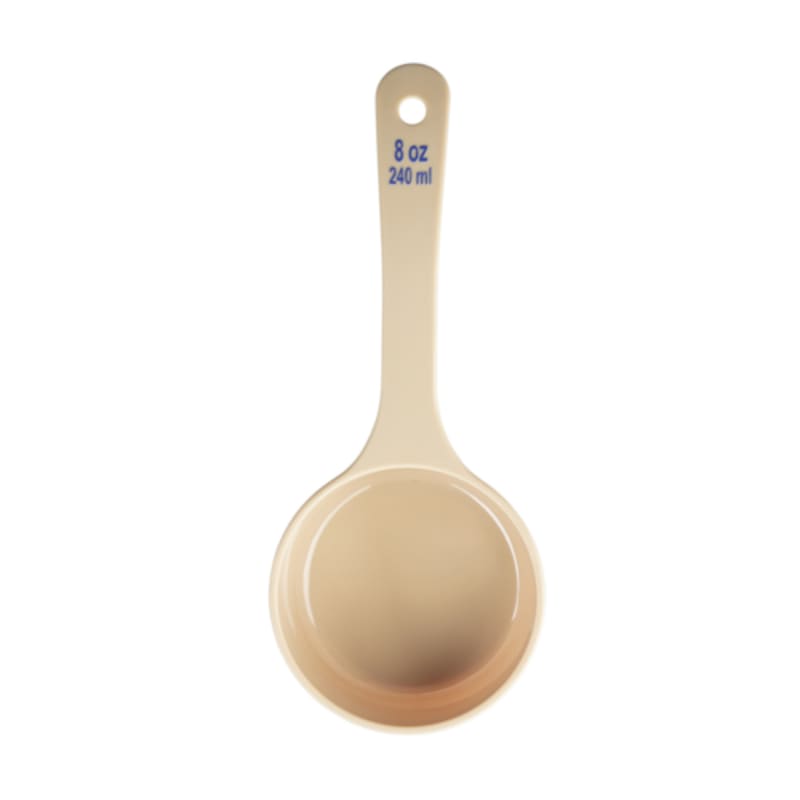 TableCraft 10658 Short Handle Spoonout Solid Beige Polycarbonate 8 Oz