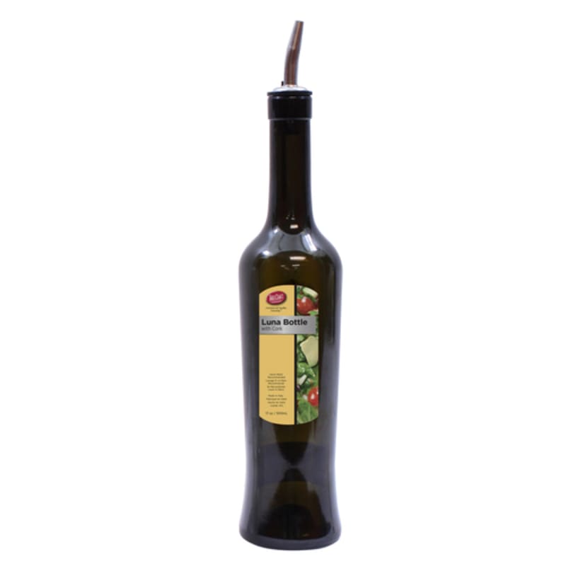 TableCraft 934J Luna Oil & Vinegar Bottles (Bottle Only) Glass (Dark Green Glass) Bulk 17 Oz