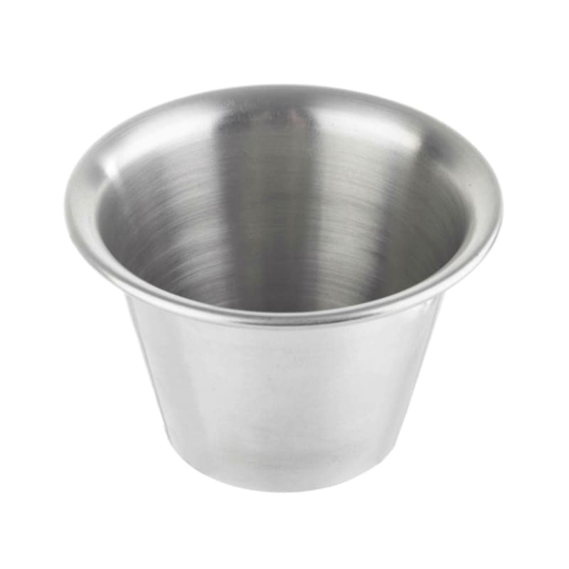 TableCraft 240010 Round Flared Sauce Cup Stainless Steel  3 Oz