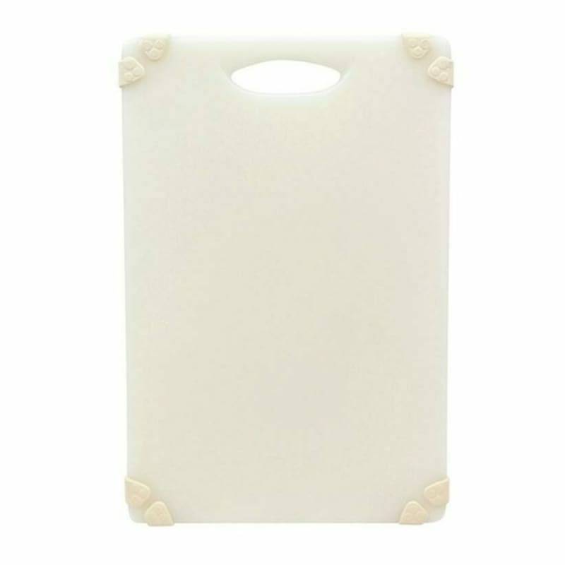 TableCraft CBG1218AWH Cash & Carry Grippy Cutting Board White Polypropylene 18" x 12" x 0.62"